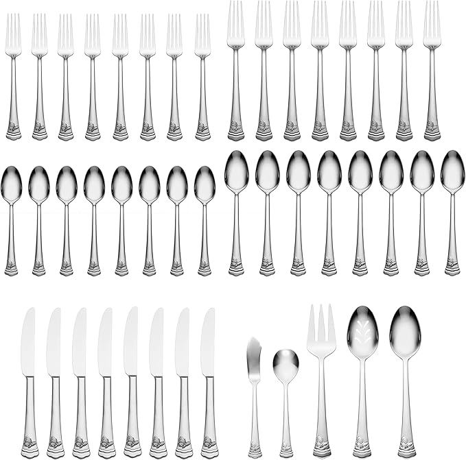 Lenox Butterfly Meadow II 65-Piece Silverware Set for 12, Flatware