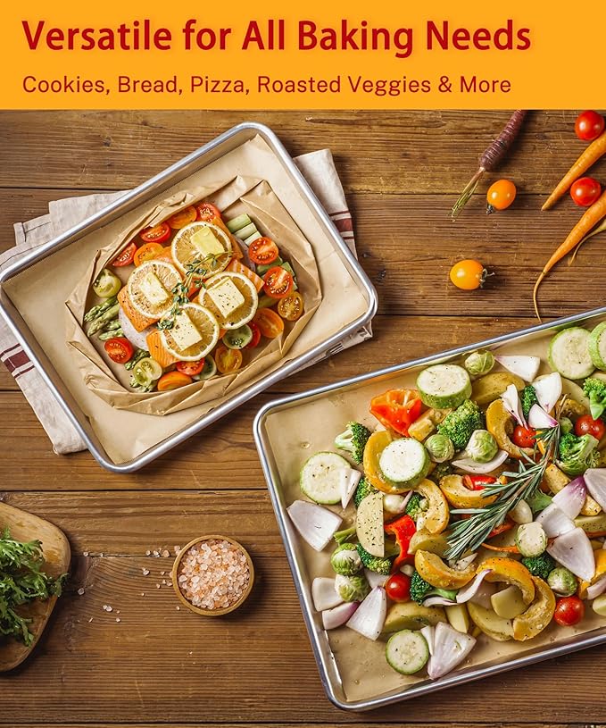 200 Sheets Precut Parchment Paper, 9x13 Inches, Non-Stick, Unbleached