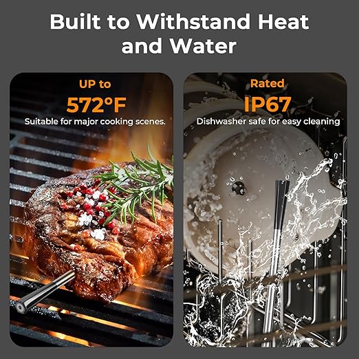 BlueSwan Wireless Meat Thermometer Digital Smart APP for 820 ft Range