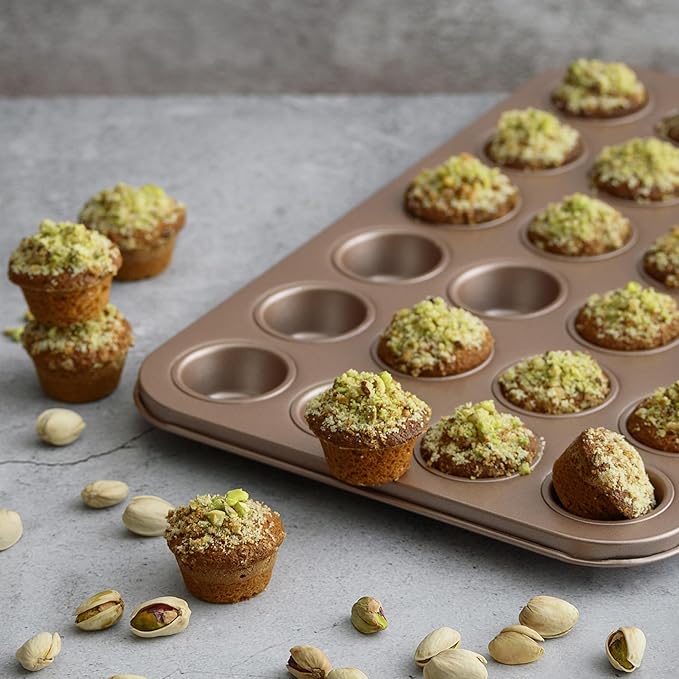 HAPPIELS 24 Cup Mini Muffin Pan Nonstick, PFOA & BPA Free