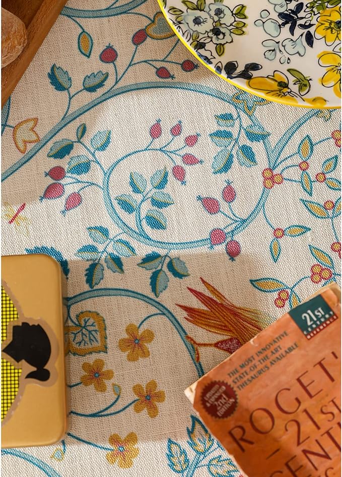 patdrea Vintage French Linen Tablecloth,Rectangular,118"x67"-Magnolia