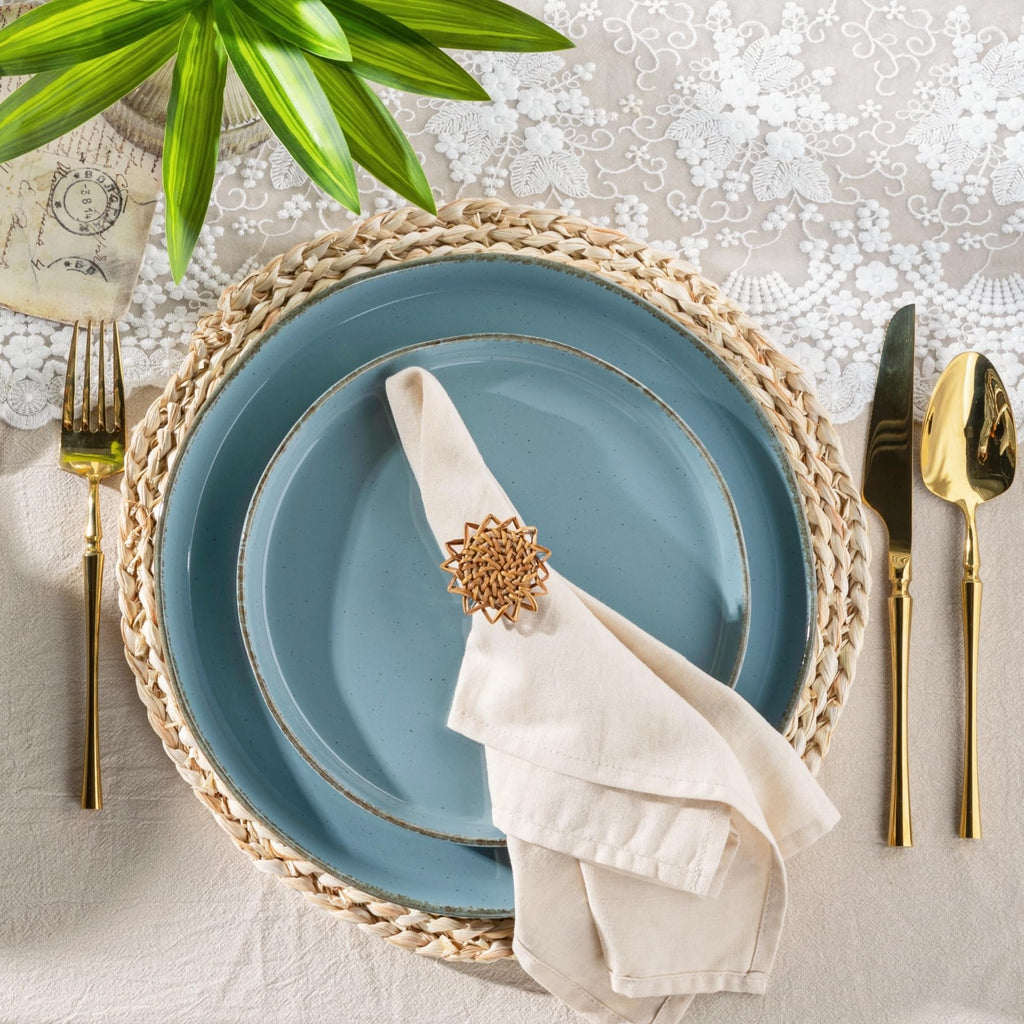 AmorArc Dinnerware Sets for 4, 12 Pieces Ceramic Plates and Bowls Set