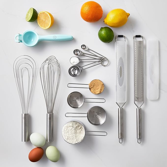 Martha Stewart Richburn 4-Piece Stainless Steel Measuring Cups Set – Durable and Accurate Kitchen Measuring Tools for Baking and Cooking
