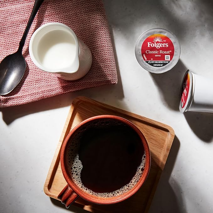Folgers Classic Roast Coffee, Medium Roast, Keurig K-Cup Pods, 192 Count