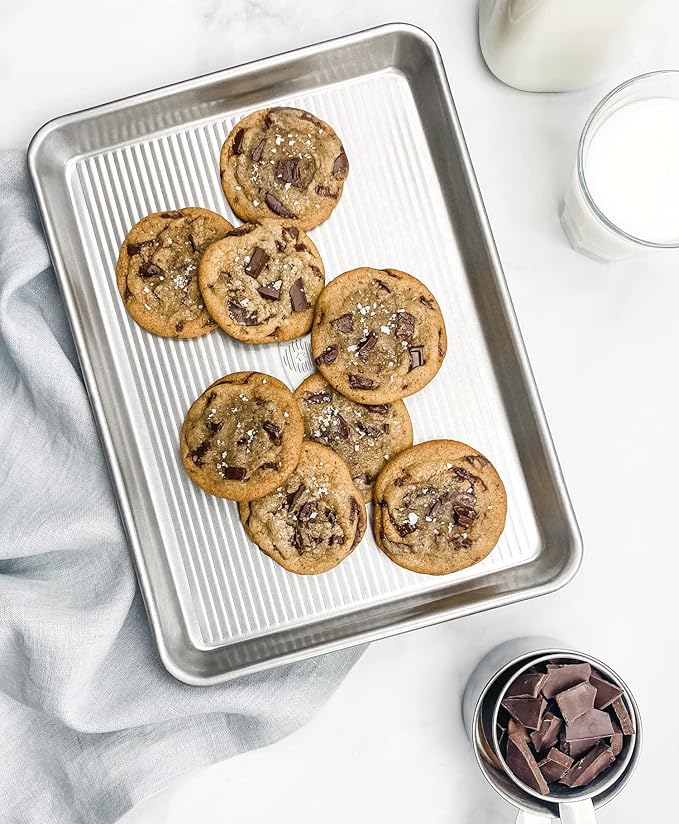 USA Pan Bakeware Nonstick Quarter Sheet Pan, Baking Sheet Aluminized Steel, Pan Measures: 13 x 9.5 x 1 inches