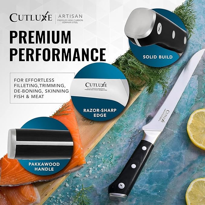 Cutluxe Carving Knife Set, Brisket Slicing & Boning Knife for Meat & BBQ