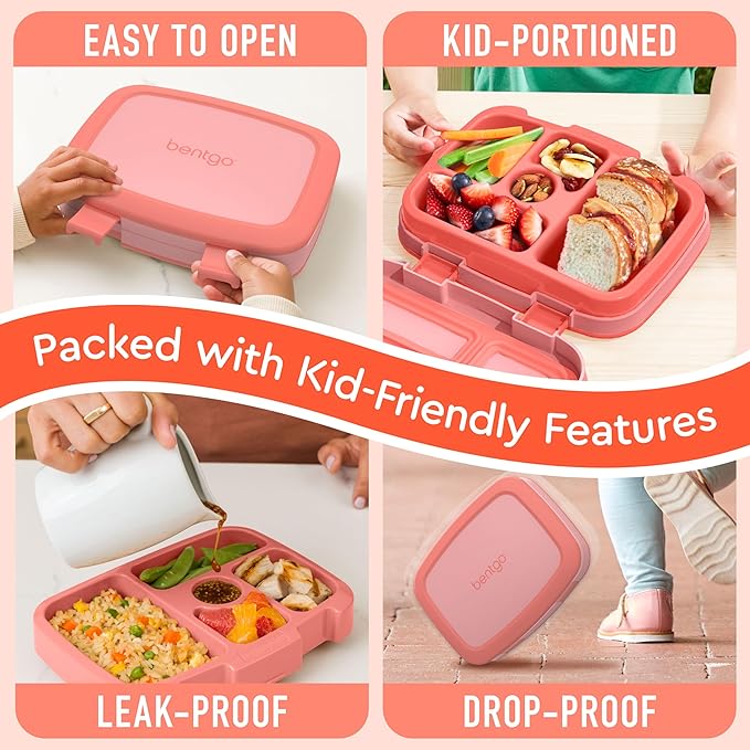 Bentgo Kids Bento-Style 5-Compartment Leak-Proof Lunch Box