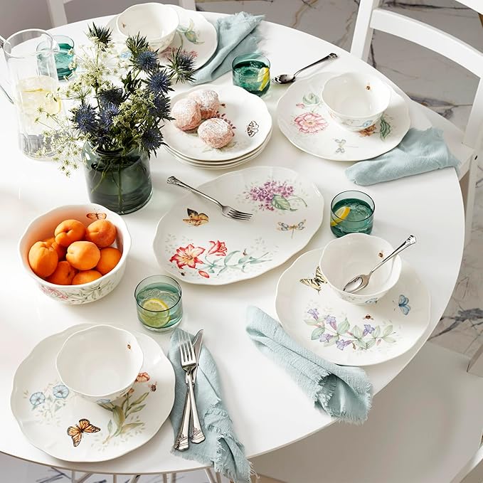 Lenox Butterfly Meadow II 65-Piece Silverware Set for 12, Flatware