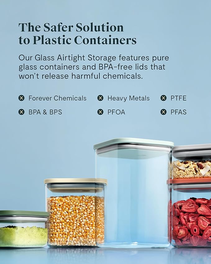 Caraway 1 qt Glass Airtight Food Storage Container with Lid