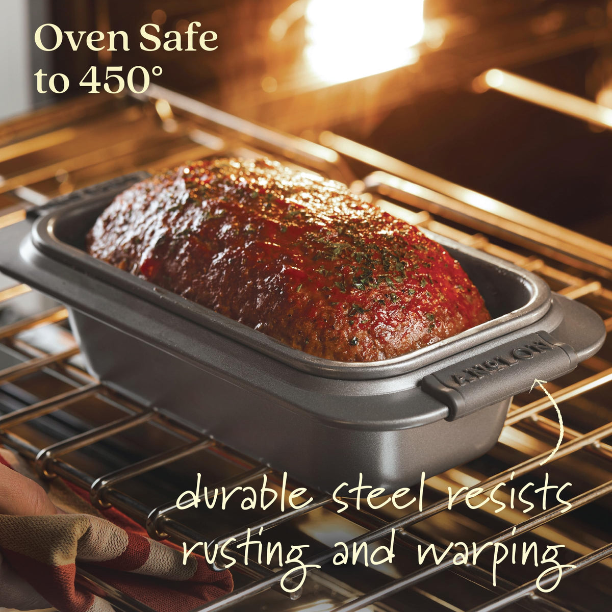 Anolon Advanced Bakeware Nonstick Bread Loaf Pan Set, 2-Piece, Gray