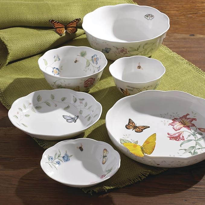 Lenox 6101836 Butterfly Meadow Fruit Bowl, 11 Oz Capacity, 6.75-Inch Diameter, 1 Piece