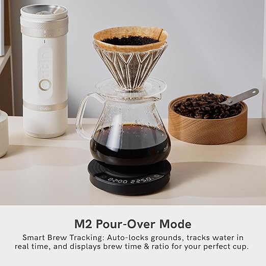 OutIn Claro Portable Coffee Scale, Timer Function, Rechargeable