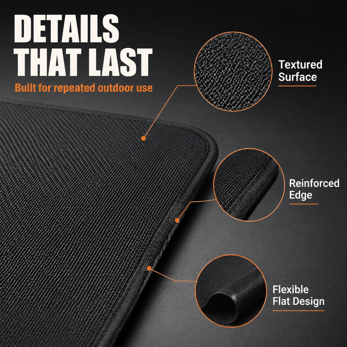 UBeesize 60x36 inch Under Grill Mat for Outdoor Grill Deck Protector