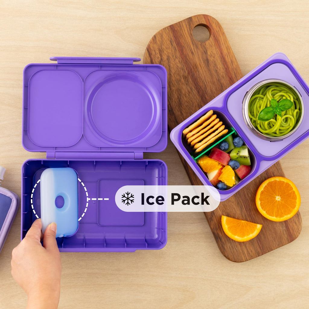 Omie OmieBox UP Kids Insulated Bento Box, Galaxy Purple