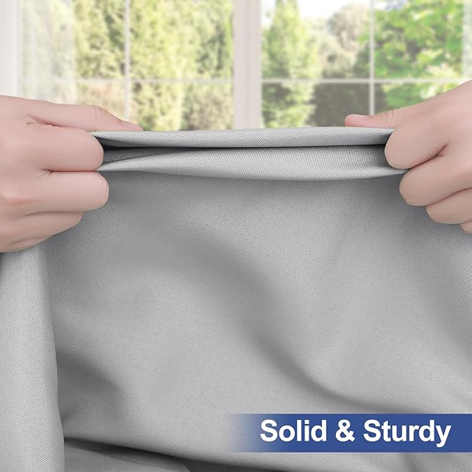 homing Rectangle Table Cloth Cover, Water-Resistant Polyester Elastic Fitted Tablecloth, Fits for 5 Foot Folding Tables, Washable Table Protector for Picnic, Camping, Outdoor (Light Grey, 30" x 60")