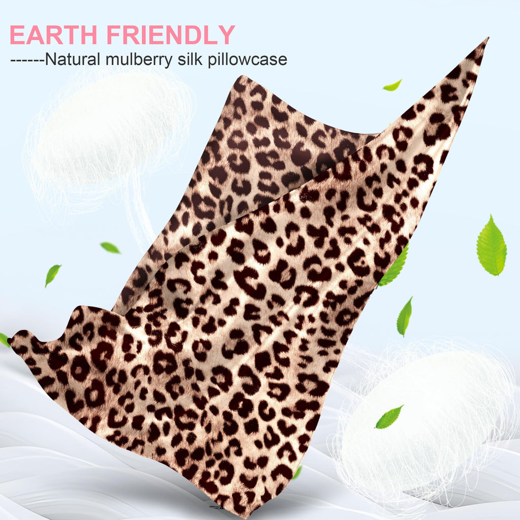 LYSHIN Silk Body Pillow Case with Zipper, Body Pillow Pillowcase, Leopard