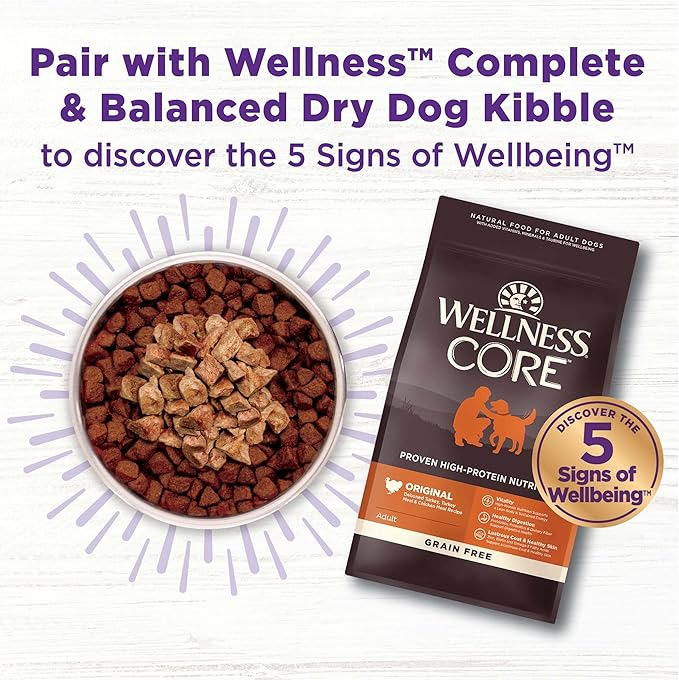 Wellness Bowl Boosters Bare Freeze Dried Turkey Dog Food Topper for Small, Medium, and Large Breeds, Grain Free, Natural, 4 oz Bag