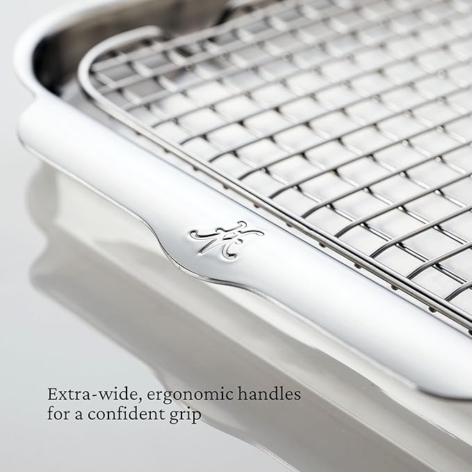 Hestan Provisions OvenBond – 5-Piece Tri-ply Stainless Steel Ovenware Baking Sheet Set