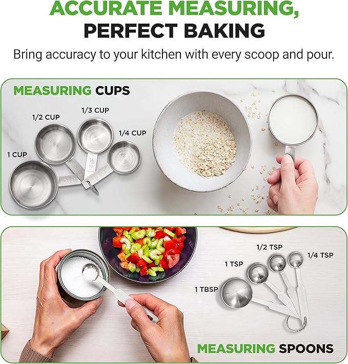 NutriChef 23 Pc Baking Utensils Set, Includes Measuring Cups, Mittts & More