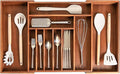 KitchenEdge Silverware & Utensil Drawer Organizer, 16-28 in, Acacia