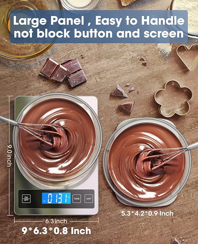 Nicewell Food Scale 22lb Digital Kitchen Scale for Cooking Baking