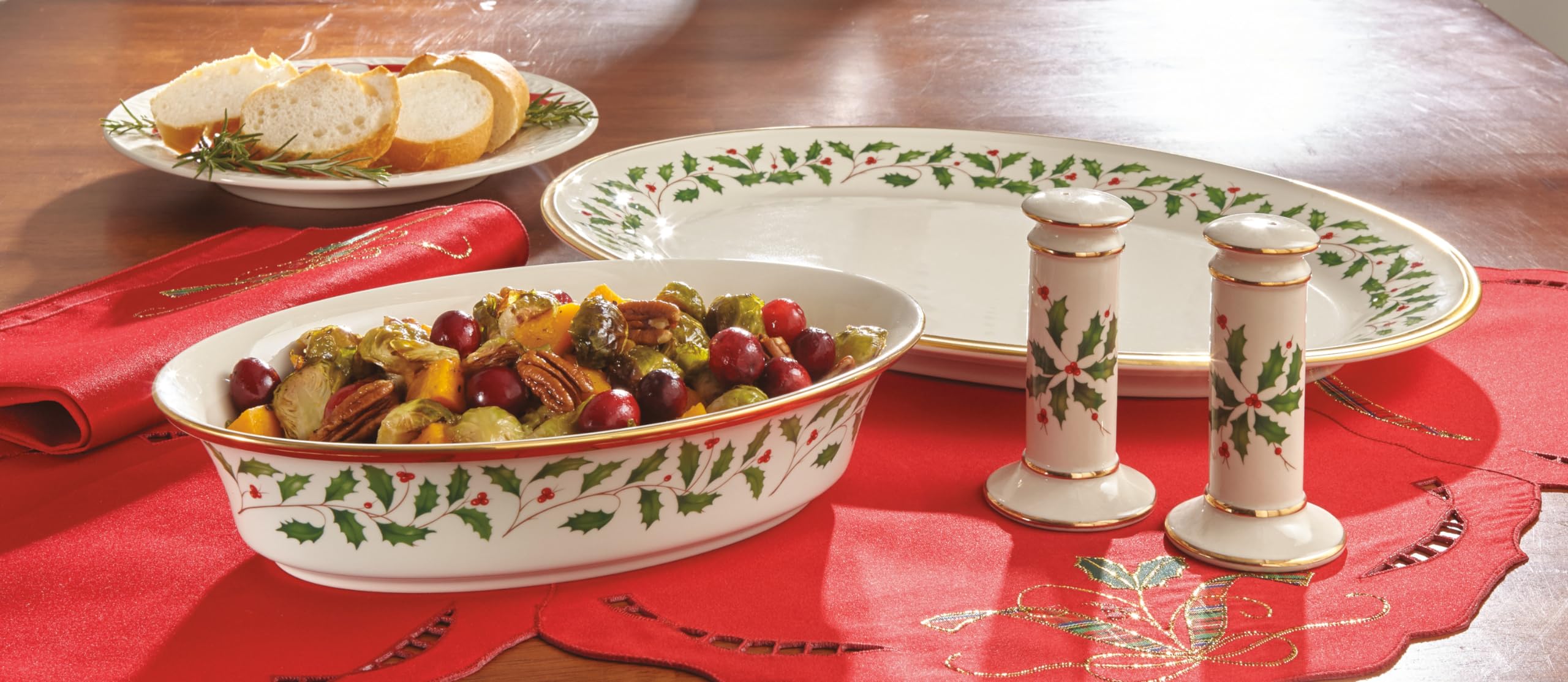 Lenox 146504510 Holiday Vegetable Bowl, Christmas Hosting