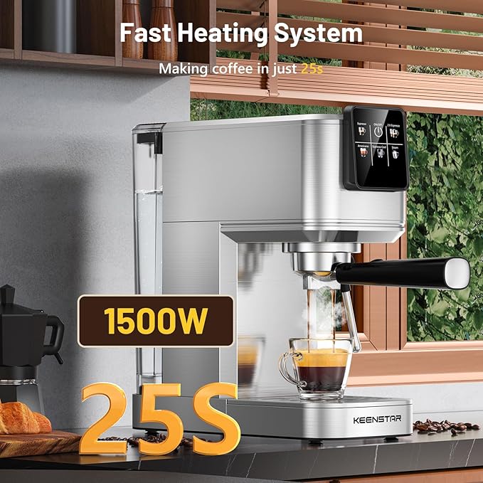 KEENSTAR Espresso Machine 20Bar, Hot & Rapid Cold Brew Coffee Makers