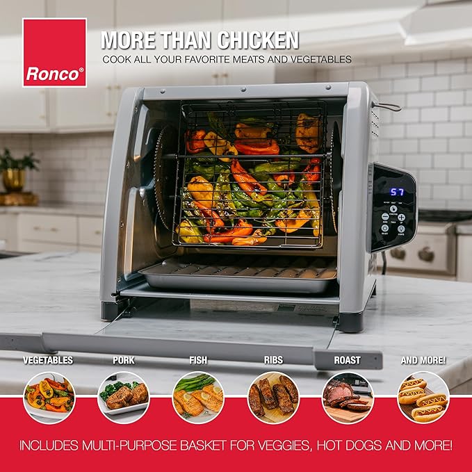 Ronco 6000 Platinum Digital Countertop Rotisserie Oven, 12-lb Capacity