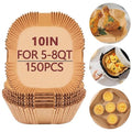 10 Inch Air Fryer Liners Disposable, 150 PCS Square Parchment Paper Liners