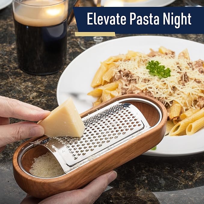 Kings County Tools Cheese Grater with Container, Italian Kitchen Gadgets