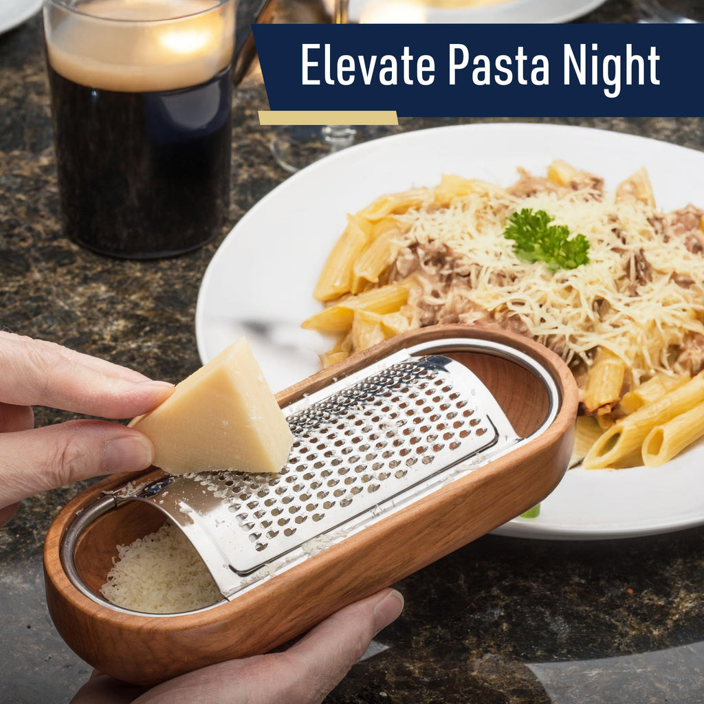 Kings County Tools Cheese Grater with Container, Italian Kitchen Gadgets