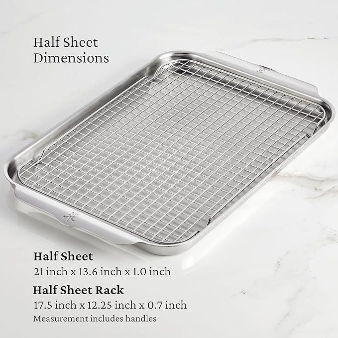 Hestan Provisions OvenBond – 5-Piece Tri-ply Stainless Steel Ovenware Baking Sheet Set