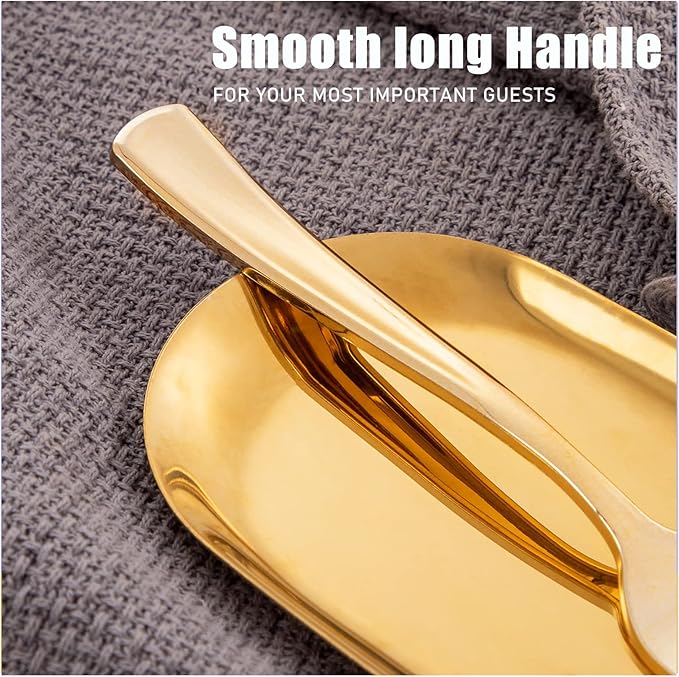 WDF300 Pieces Gold Plastic Silverware - Heavy Duty Disposable Cutlery Set Plastic Gold Silverware Set Includes 100 Forks, 100 Spoons, 100 Knives for Party/Baby Shower/Wedding/Birthday