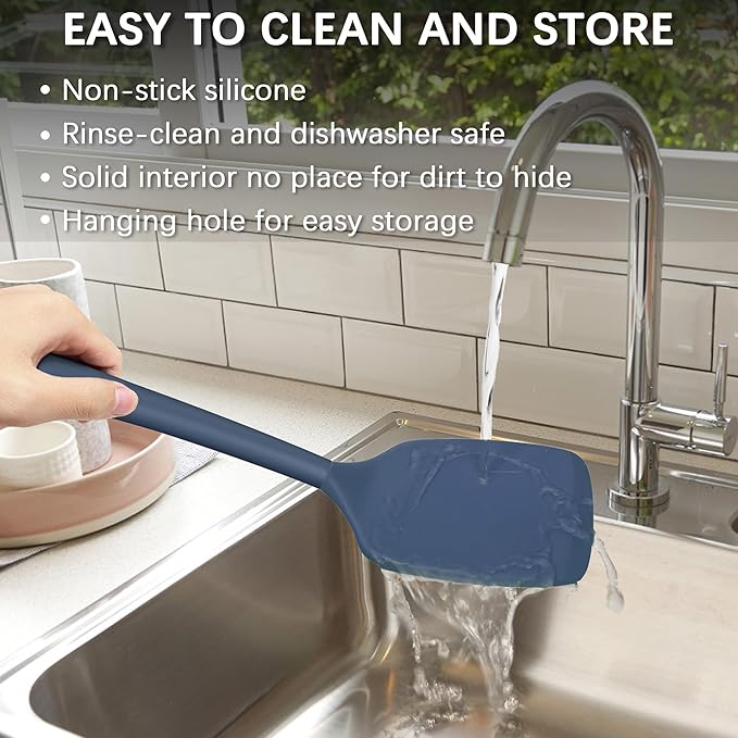 Coukre 2 Pack Silicone Spatula Set,High Heat Resistant, BPA-Free