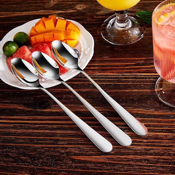 KEAWELL Premium Louise 8-Piece 7.5-Inch 18/10 Iced Tea Spoons (7.5 inch, 8)