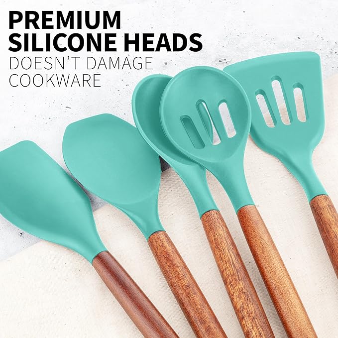 Zulay Kitchen 5 Piece Silicone Utensil Set
