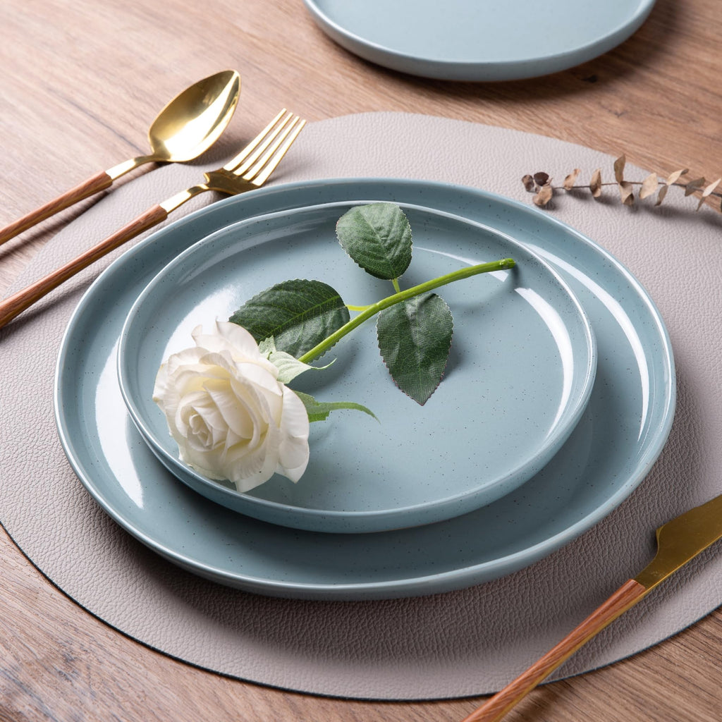AmorArc Dinnerware Sets for 6, 18 Pieces Ceramic Plates and Bowls Set