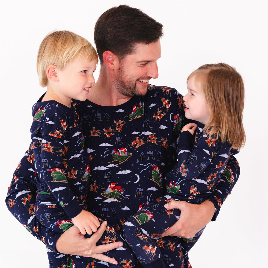 Little Sleepies Baby Christmas Pajamas, Santa's Sleigh, 0-3M