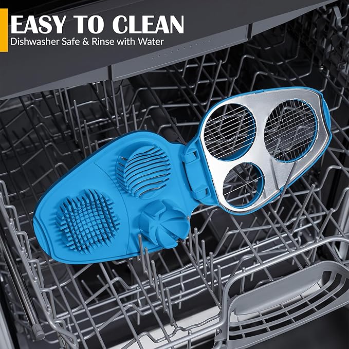 Egg Slicer for Hard Boiled Eggs - 3 Slice Modes Egg Cutter, Dicer, Chopper