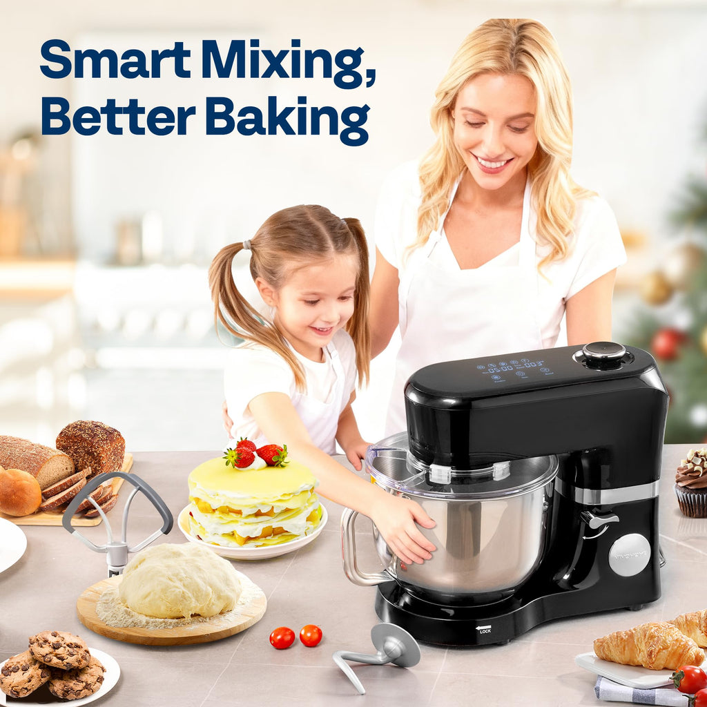 VIVOHOME Stand Mixer with Dough Proofing, 6-Quart Tilt-Head Mixer, Black
