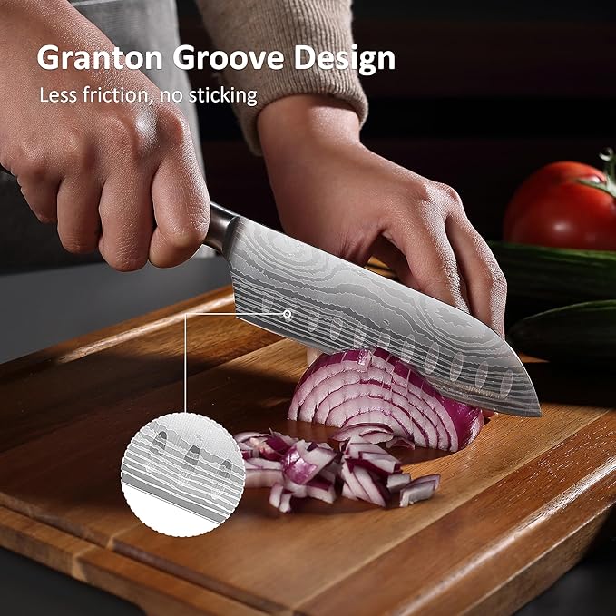 PAUDIN Santoku Knife, 5 inch Chef Knife, Ultra Sharp Kitchen Knife