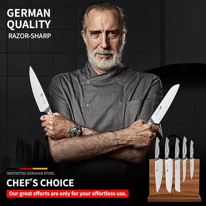 MAD SHARK Kitchen Knife Set,5PCS High Carbon Stainless Steel Chef Knife Set