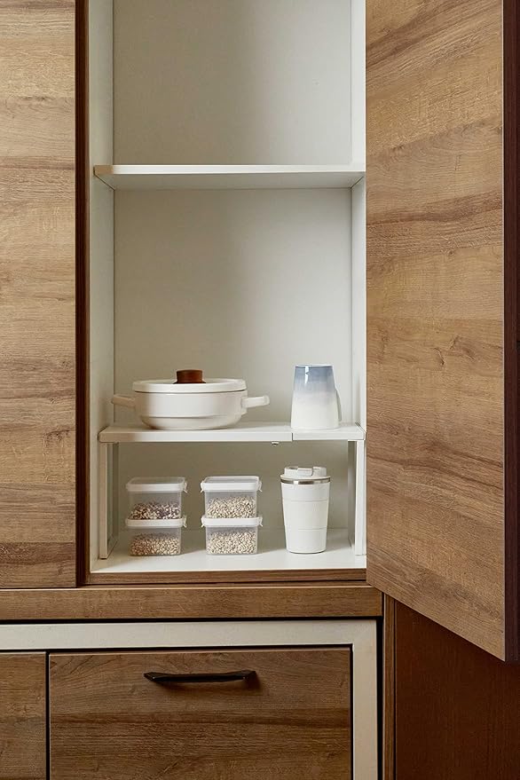 Nxconsu Expandable Cabinet Shelf, Shelf Riser for Cabinets, 8.26" White