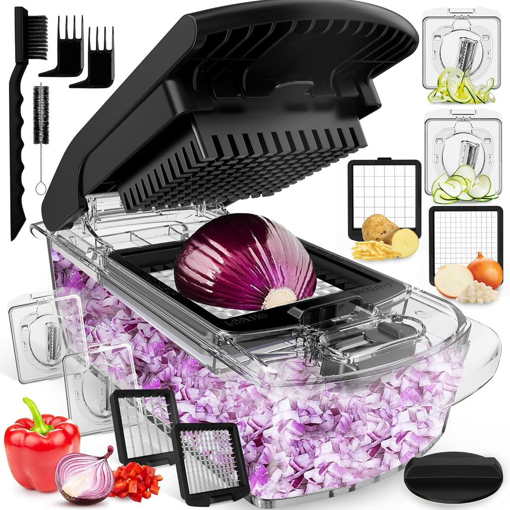 Fullstar Pro Original Vegetable Chopper & Spiralizer, Kitchen Prep Tool