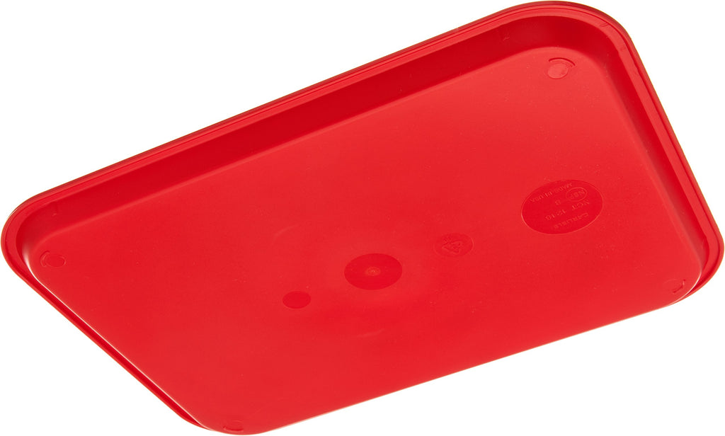Carlisle FoodService Products Café Cafeteria Tray, Fast Food Tray for Restaurant or Commercial Use, 12" x 16", 24 Count, Red