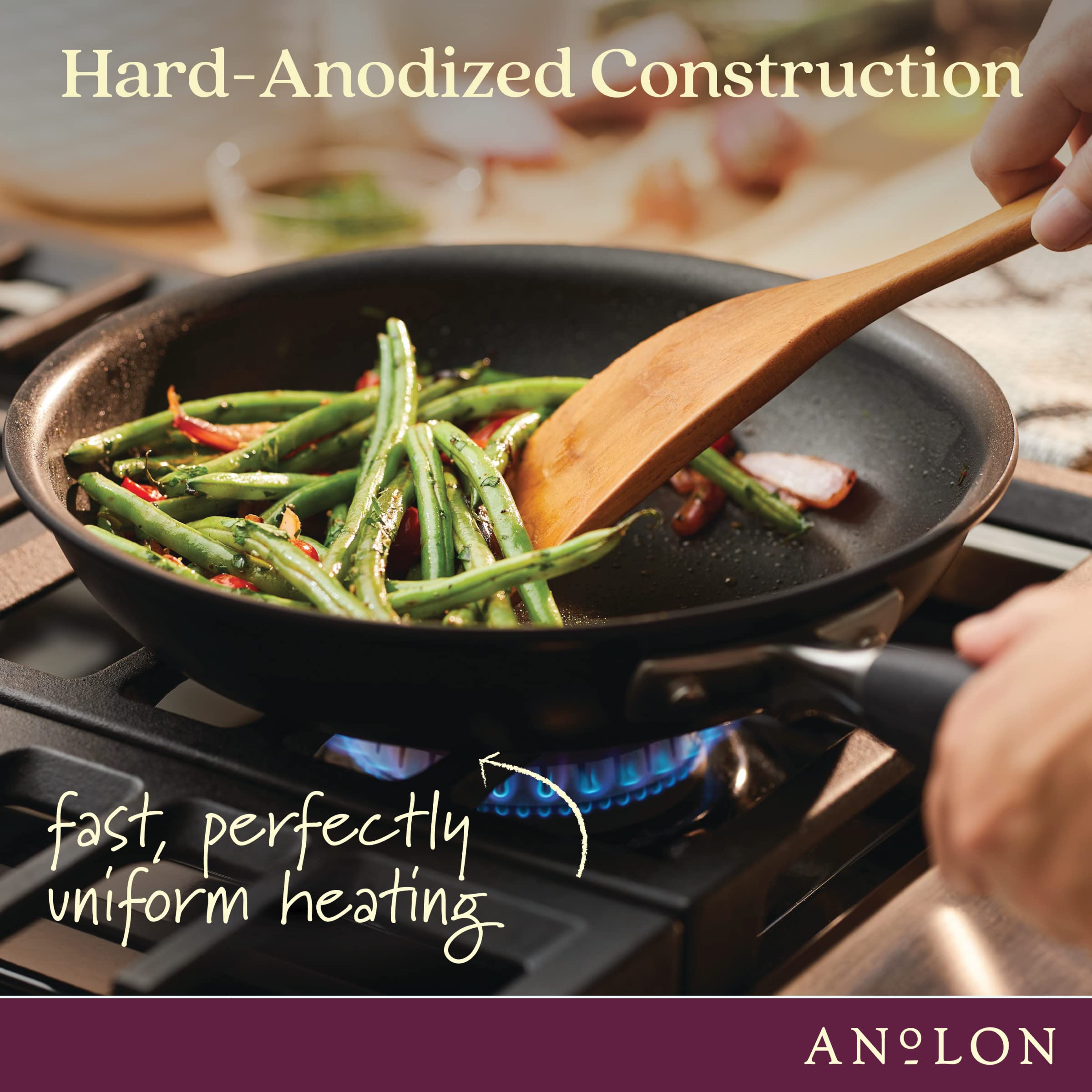 Anolon Advanced Home Hard-Anodized Nonstick Saucepan with Lid, 2-Quart