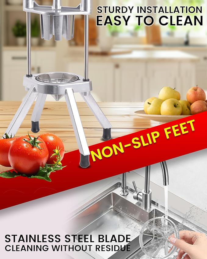 Ezcasch Lemon Cutter With Two 8 Wedges, V-Shaped Stainless Steel Blades