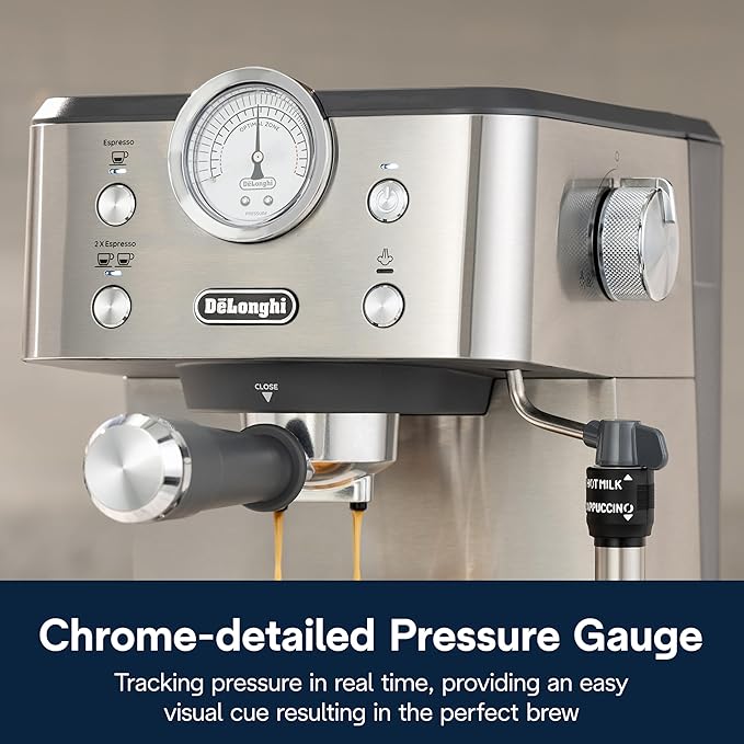 De'Longhi Classic Signature Espresso Machine, Adjustable Milk Frother