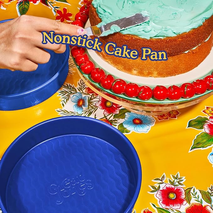 Great Jones Nonstick and Non Toxic 9 Inch Round Cake Pan (Blueberry)