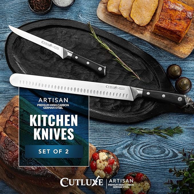 Cutluxe Carving Knife Set, Brisket Slicing & Boning Knife for Meat & BBQ